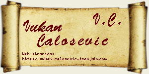 Vukan Čalošević vizit kartica